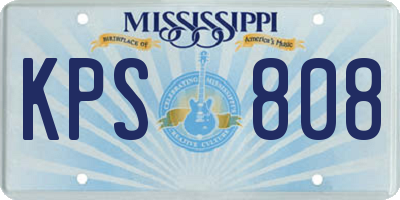MS license plate KPS808