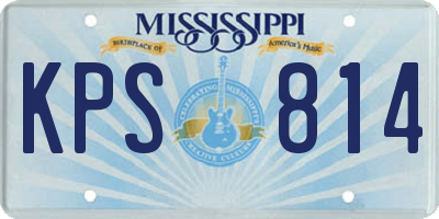 MS license plate KPS814