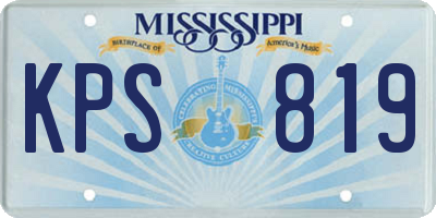 MS license plate KPS819