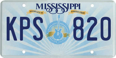 MS license plate KPS820