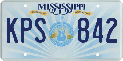MS license plate KPS842