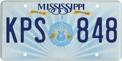 MS license plate KPS848