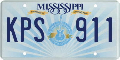 MS license plate KPS911
