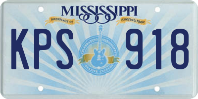MS license plate KPS918