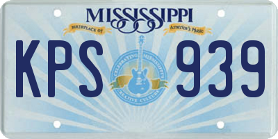 MS license plate KPS939