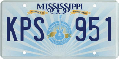 MS license plate KPS951
