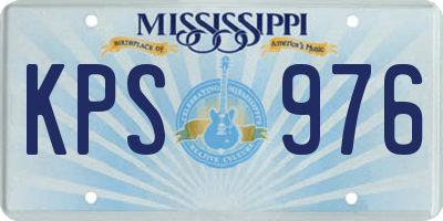 MS license plate KPS976