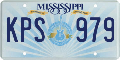 MS license plate KPS979