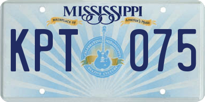 MS license plate KPT075