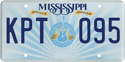MS license plate KPT095