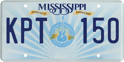 MS license plate KPT150