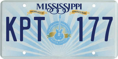 MS license plate KPT177