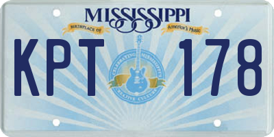 MS license plate KPT178