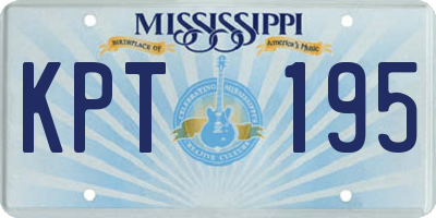 MS license plate KPT195