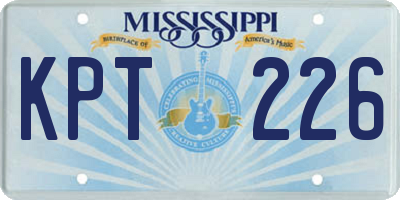 MS license plate KPT226