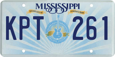 MS license plate KPT261