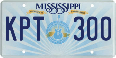 MS license plate KPT300
