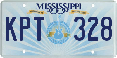 MS license plate KPT328