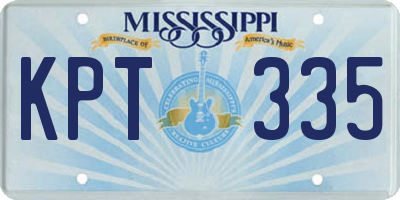 MS license plate KPT335