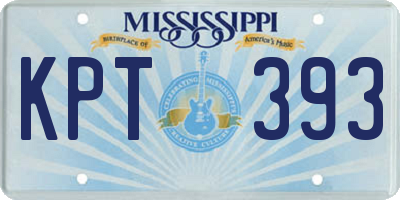 MS license plate KPT393
