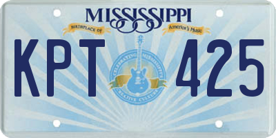 MS license plate KPT425