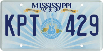 MS license plate KPT429