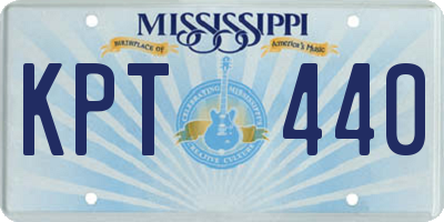 MS license plate KPT440