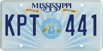 MS license plate KPT441