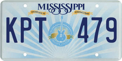 MS license plate KPT479