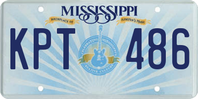 MS license plate KPT486