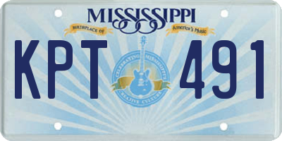 MS license plate KPT491
