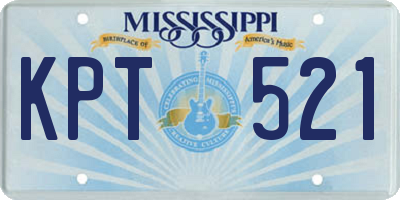 MS license plate KPT521