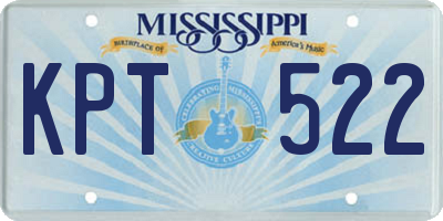 MS license plate KPT522