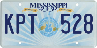 MS license plate KPT528