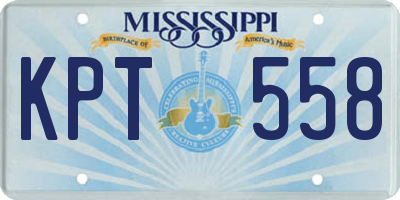 MS license plate KPT558