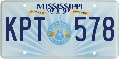 MS license plate KPT578