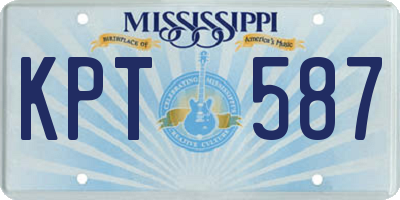 MS license plate KPT587