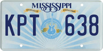 MS license plate KPT638