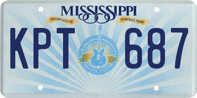 MS license plate KPT687