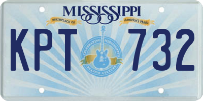 MS license plate KPT732