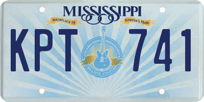 MS license plate KPT741