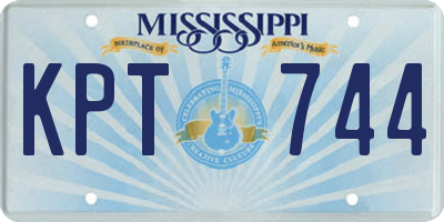 MS license plate KPT744