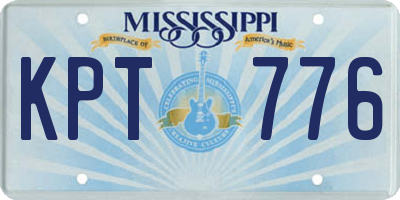 MS license plate KPT776