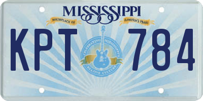 MS license plate KPT784