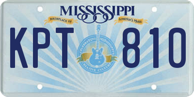 MS license plate KPT810
