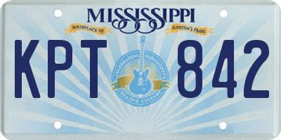 MS license plate KPT842