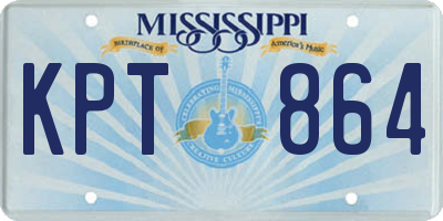 MS license plate KPT864