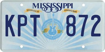 MS license plate KPT872