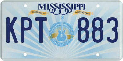 MS license plate KPT883