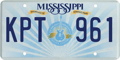 MS license plate KPT961